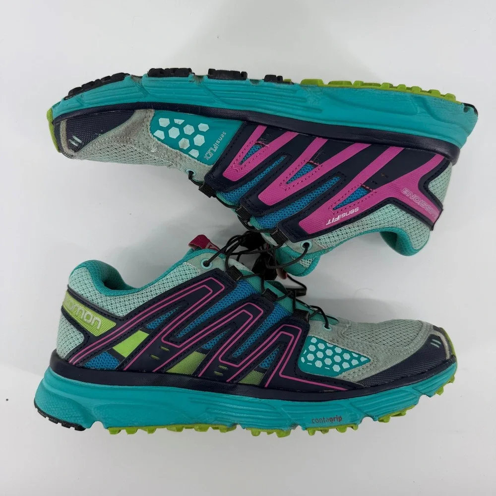 Salomon Women's Teal Turquoise Gray Trail Running Shoes
